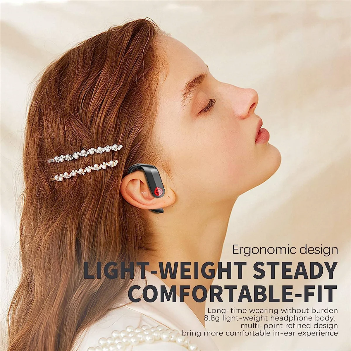 Wireless Earbuds Bluetooth Headphones Stereo Sound Ear Buds IPX7 Waterproof Over Ear Earphones for Sports/Phone/Laptop