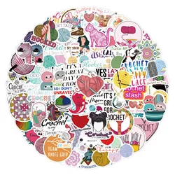 10/30/50/100Pcs Crochet Needle Sticker For Snowboard Laptop Luggage Car Fridge DIY Styling Vinyl Sticker