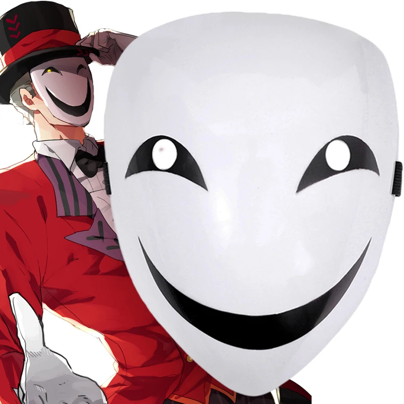 Adjustable Mask Adults Japanese Anime Black Bullet Hiruko White Visible  Helmet Cosplay Costume Props Halloween Gifts Collection