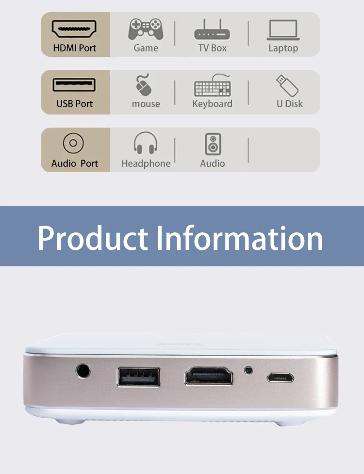 ApexTPMini DLP 프로젝터 4K 3D 지원 안드로이드 13 스마트 포켓 LED 프로젝터 2G 램 탑재 최신 모바일 포켓 프로젝터