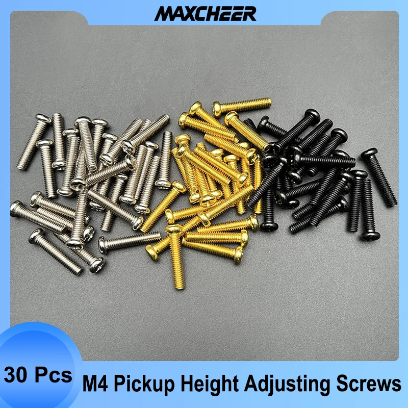 

30Pcs TELE Style Electric Guitar Pickup Height Adjusting Screws M4*27.5MM or M4*22.5MM Nickel/Gold/Black