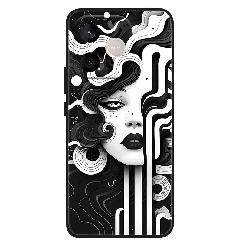 Luxury Painting Soft Silicone Shockproof Bumper Case -