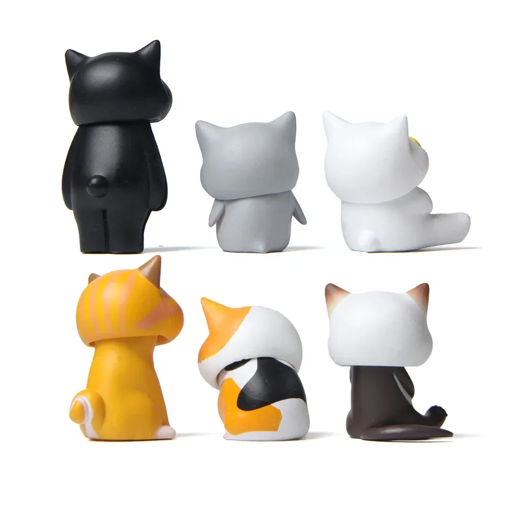 1PCS Creative Disguise Cats Headgear Matryoshka Doll Livingroom Decorative Figurines Bear Penguin Shiba Dog Miniatures