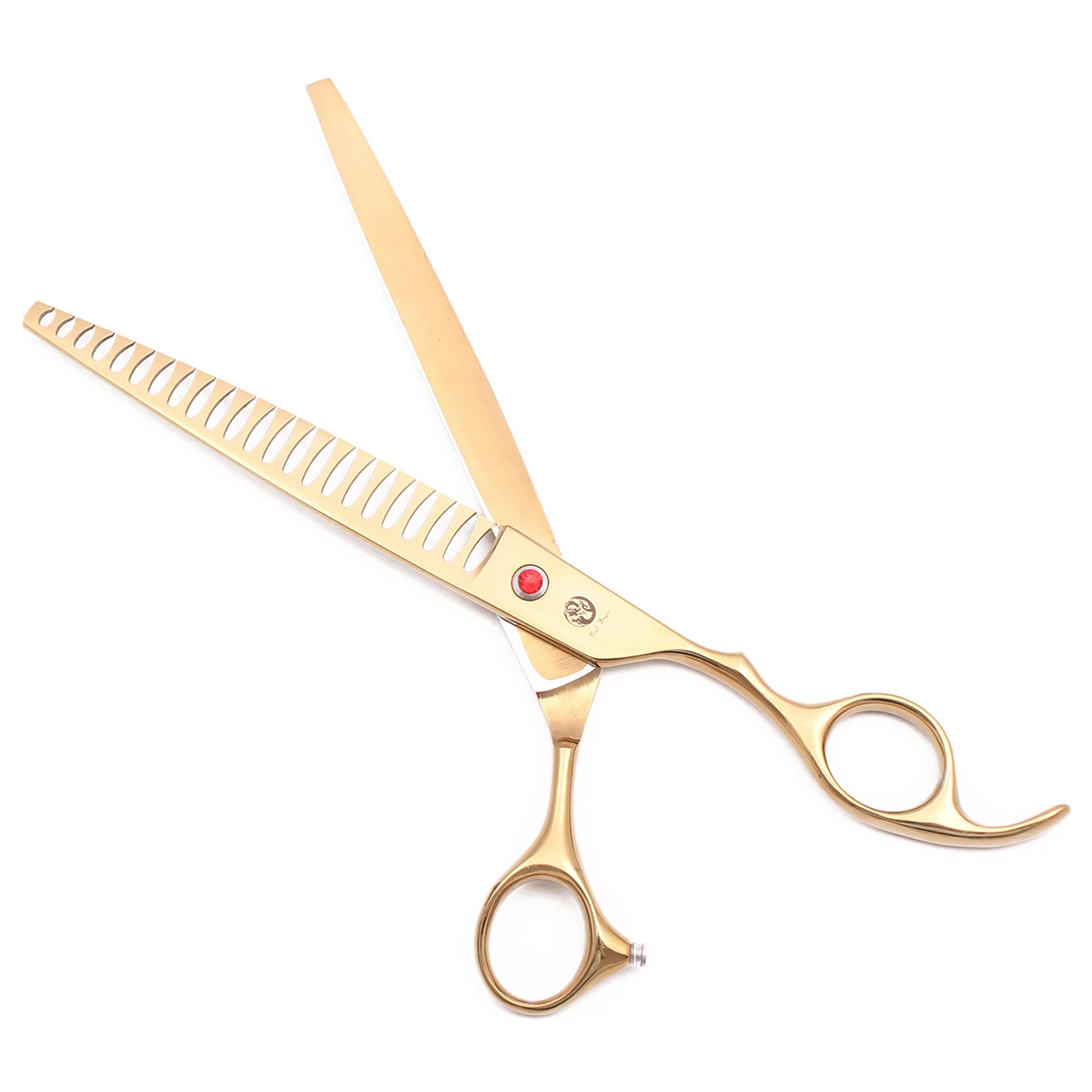 Purple Dragon 7.5" 8" Stainless Dog Grooming Scissors Pet Chunker Scissors Thinning Shears Curved Shears Set Z3005