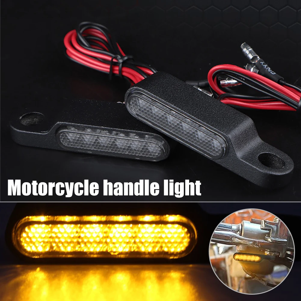 

2Pcs 6LED Motorcycle Turn Signal 12V Flowing Water Turn Indicator Light Amber LED Dynamic Flowing Turning Light Headlamp 8MM