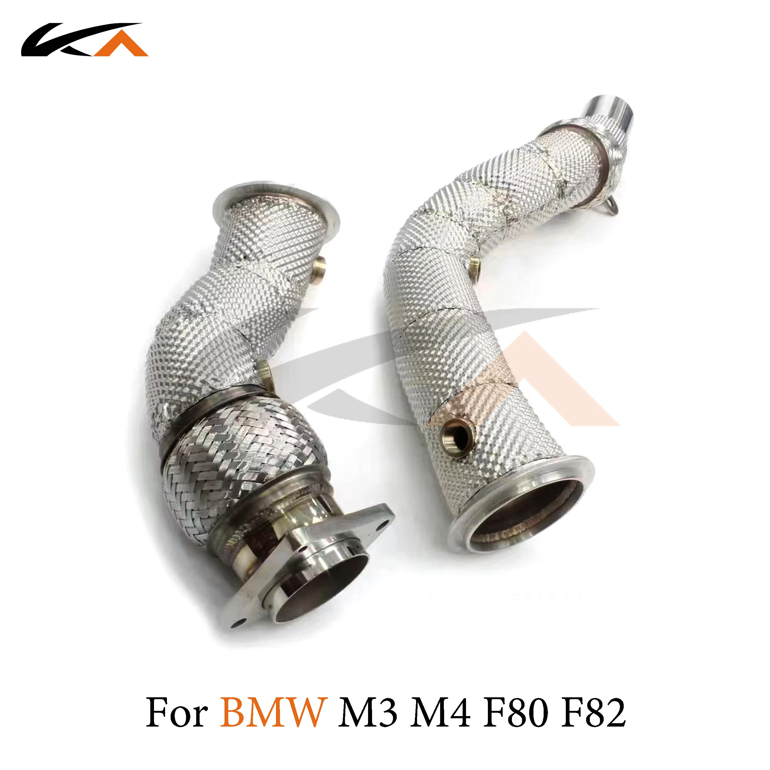 KA 튜닝 다운파이프 배기 스테인레스 스틸 헤더, BMW M3 M4 F80 F82 성능 자동차 부품, 열 차폐 촉매