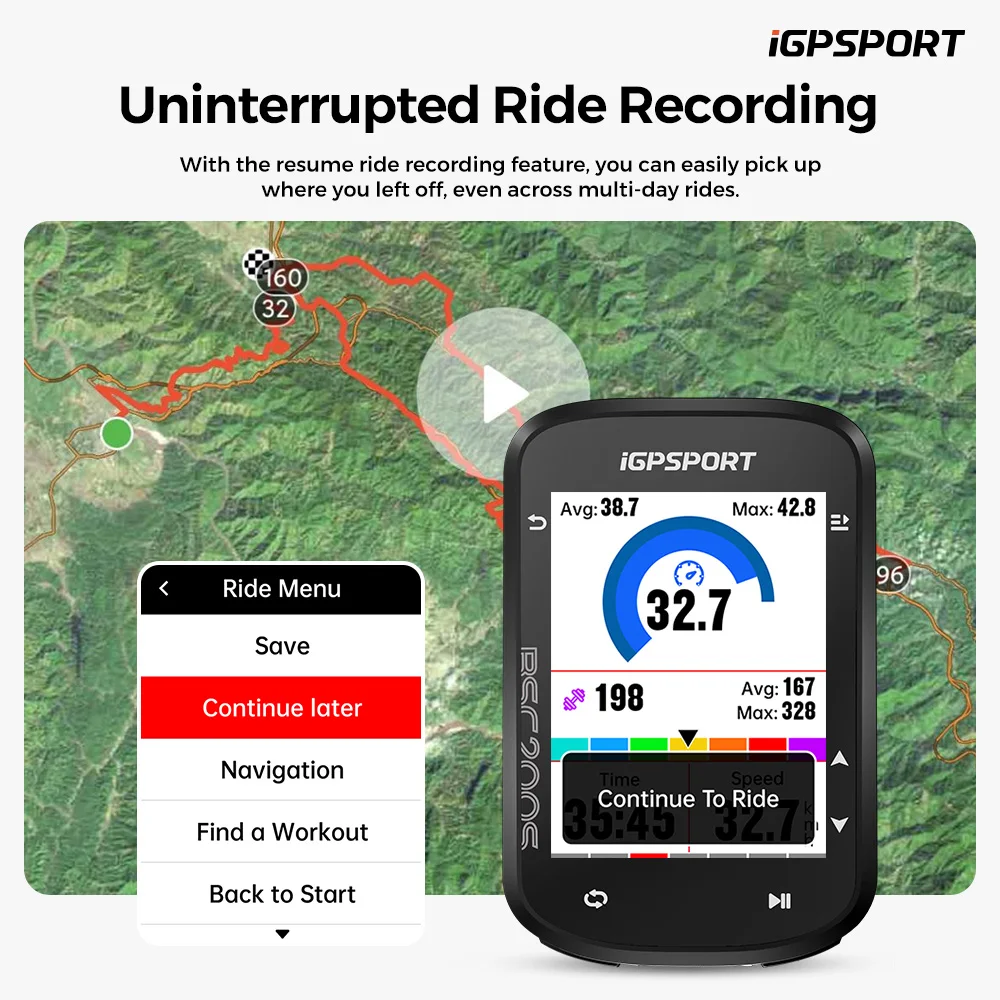 iGPSPORT BSC200S Computer da Bicicletta con Navigazione GPS, Schermo a Colori, Tachimetro Wireless, Contachilometri per Ciclismo, Bluetooth Ant - Image 4
