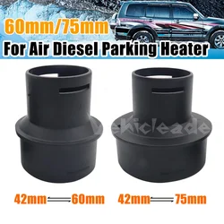 60mm/75mm Car Diesel Parking Heater Duct Ducting Pipe Joiner Connector Air Vent Outlet Connector Black For Car Truck Camper