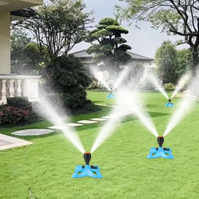 Lawn Watering Sprinkler Yard Sprinkler 360 Degree Rotating Quick Connect Automatic Large Area For Yard Lawn Kids And