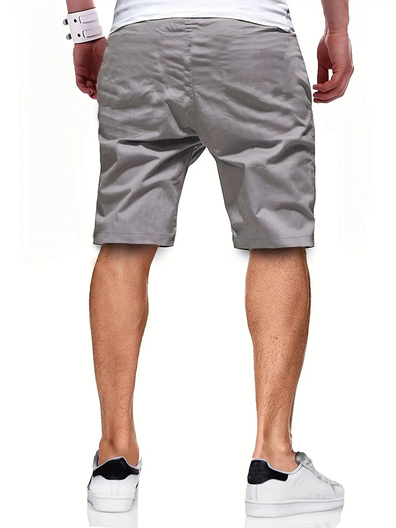 Neue Herren-Freizeitshorts, Bermuda-Shorts, Fitness-Jogging-Shorts, Vintage-Cargoshorts mit elastischem Bund – Detail 21