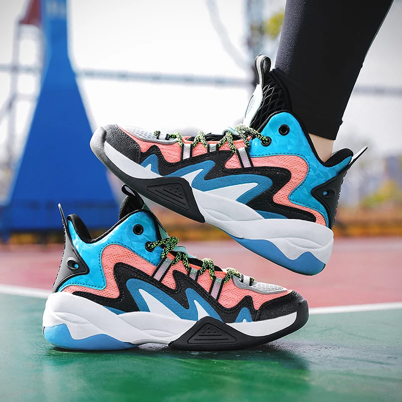 colorful youth basketball shoes