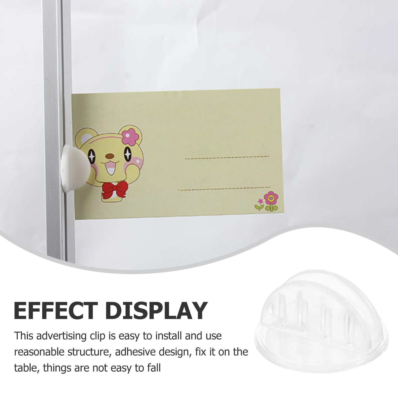 100Pcs 플라스틱 가격표 클립 접착식 소매 표시 홀더 테이블 표시 스탠드 슈퍼마켓 상점용 상품 디스플레이 클립