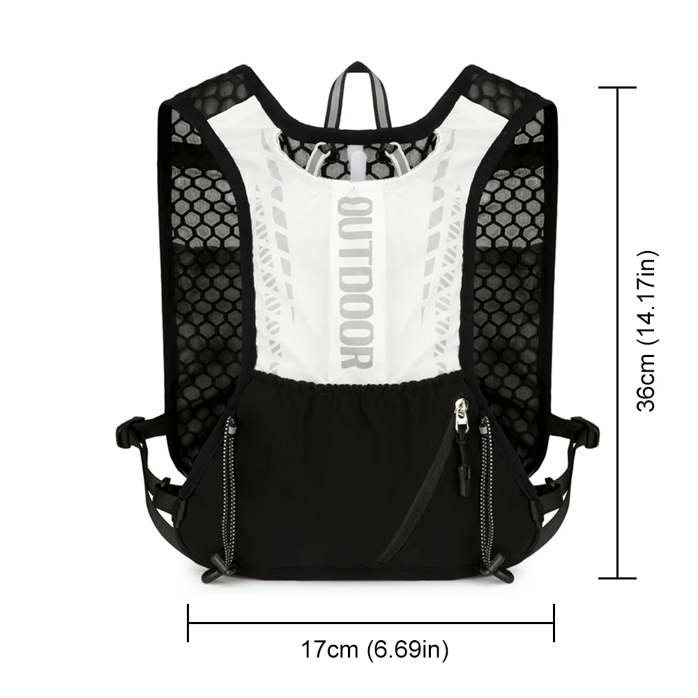Hydration Running Vest Waterproof Lightweight Running Vest Reflective Hydrations Backpack for Hiking Trail Running 6