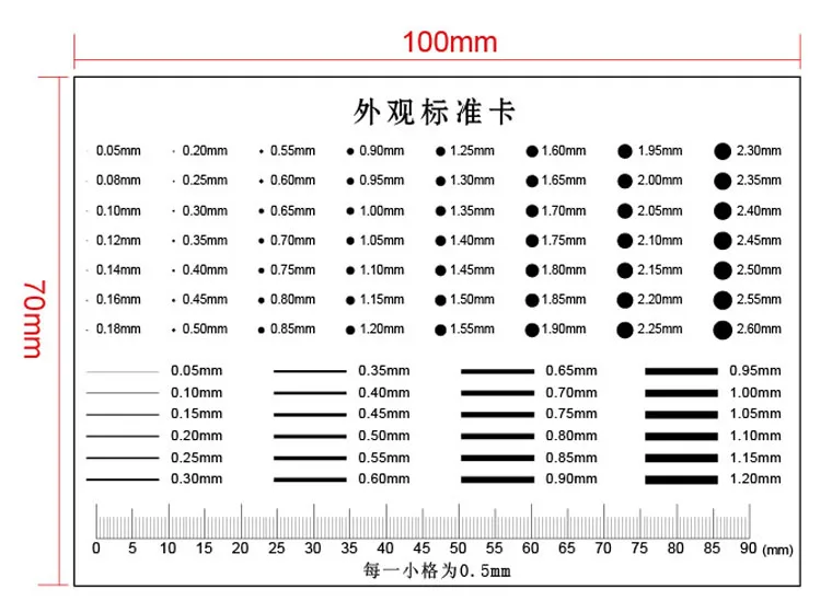 

Point Gauge, Dot Line Gauge, Spot Spot, Cafflin Ruler, Measuring Defect Inspection Line Thickness, R Corner Radius, Fillet