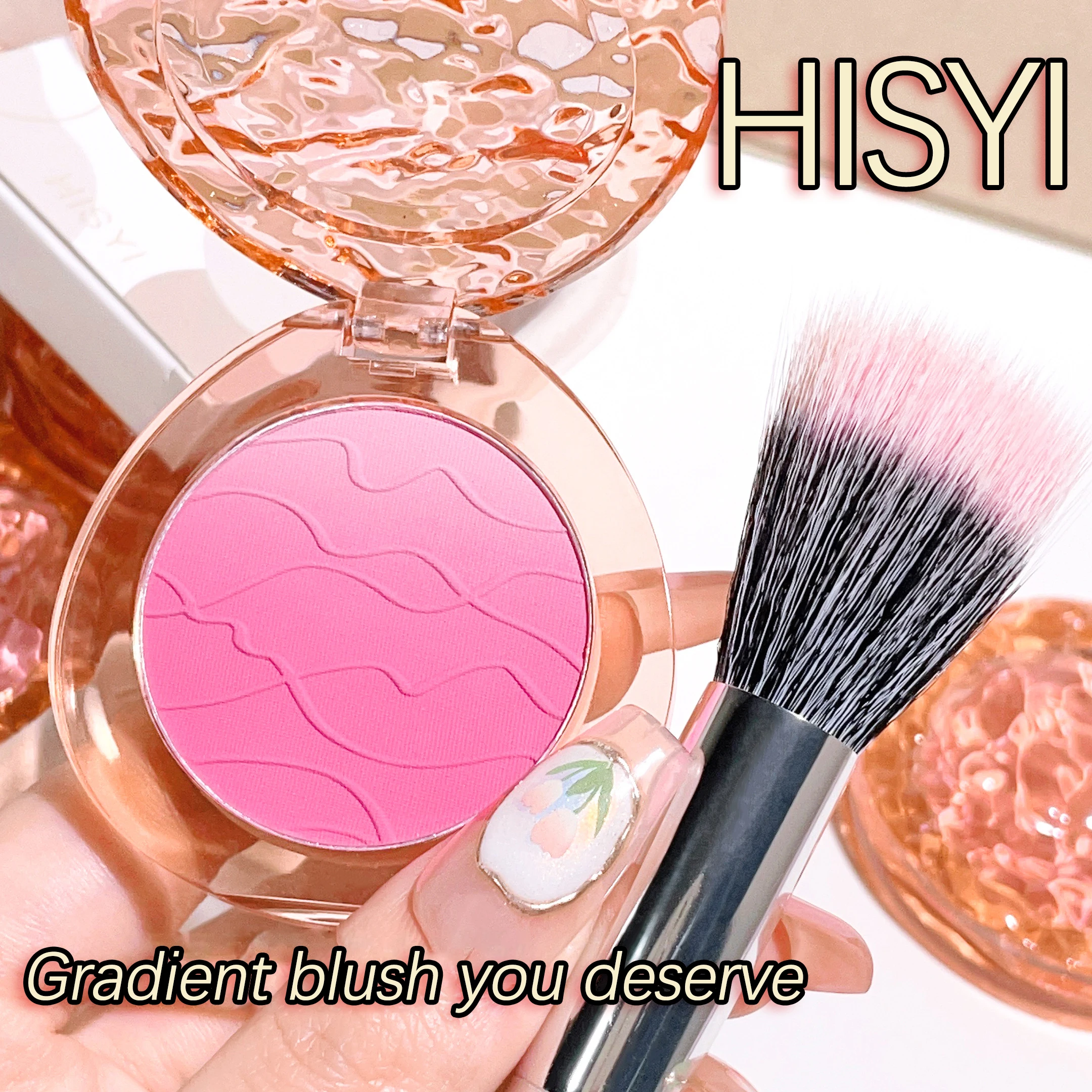 HISYI Blush For Daily Nude Makeup powder blusher,blush powder,blush plate,monochrome blush,blush cream,cream blusher,facial blusher