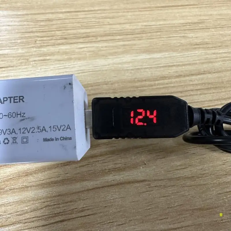 12V 36W PD USB 유형 C 수 입력 5.5 2.1mm 수 전원 충전 케이블 F19E