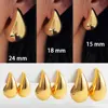 Modern Jewelry New Gold Color Plated Chunky Dome Teardrop Earrings For Women Girl Gift Hot Sale Popular Ear Accessories 1
