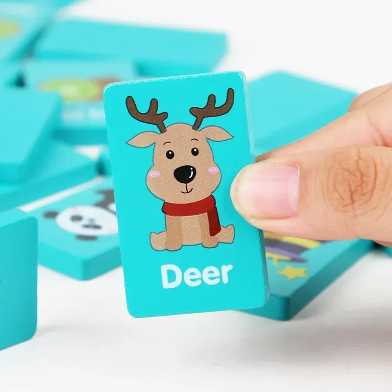 Children Hand Scratch Wooden Puzzle Toy Board Baby Cartoon Montessori Early Education Farm Fruit Cognitive MatchingToy 6