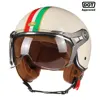 DOT 3/4 Open Face Motorcycle Retro Motorbike Helmets With For Men Women Vintage Chopper Capacete De Moto Bike Cascos Scooter 1