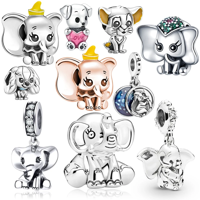 Silver Beads For Jewelry Making Dumbo & Mrs. Jumbo Charm Elephant Bead  Sterling Silver Jewelry Woman DIY Beads Free Shipping - AliExpress