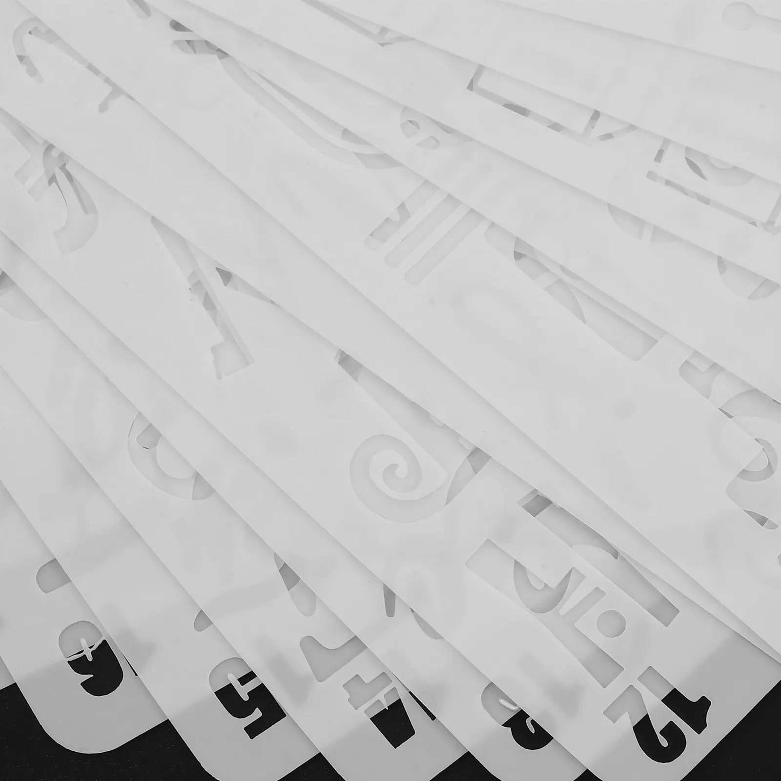 20Pcs 중공 문자 번호 스텐실 페인팅 템플릿 영어 재사용 가능한 플라스틱 세척 가능 DIY 페인팅 도구 벽 캔버스용