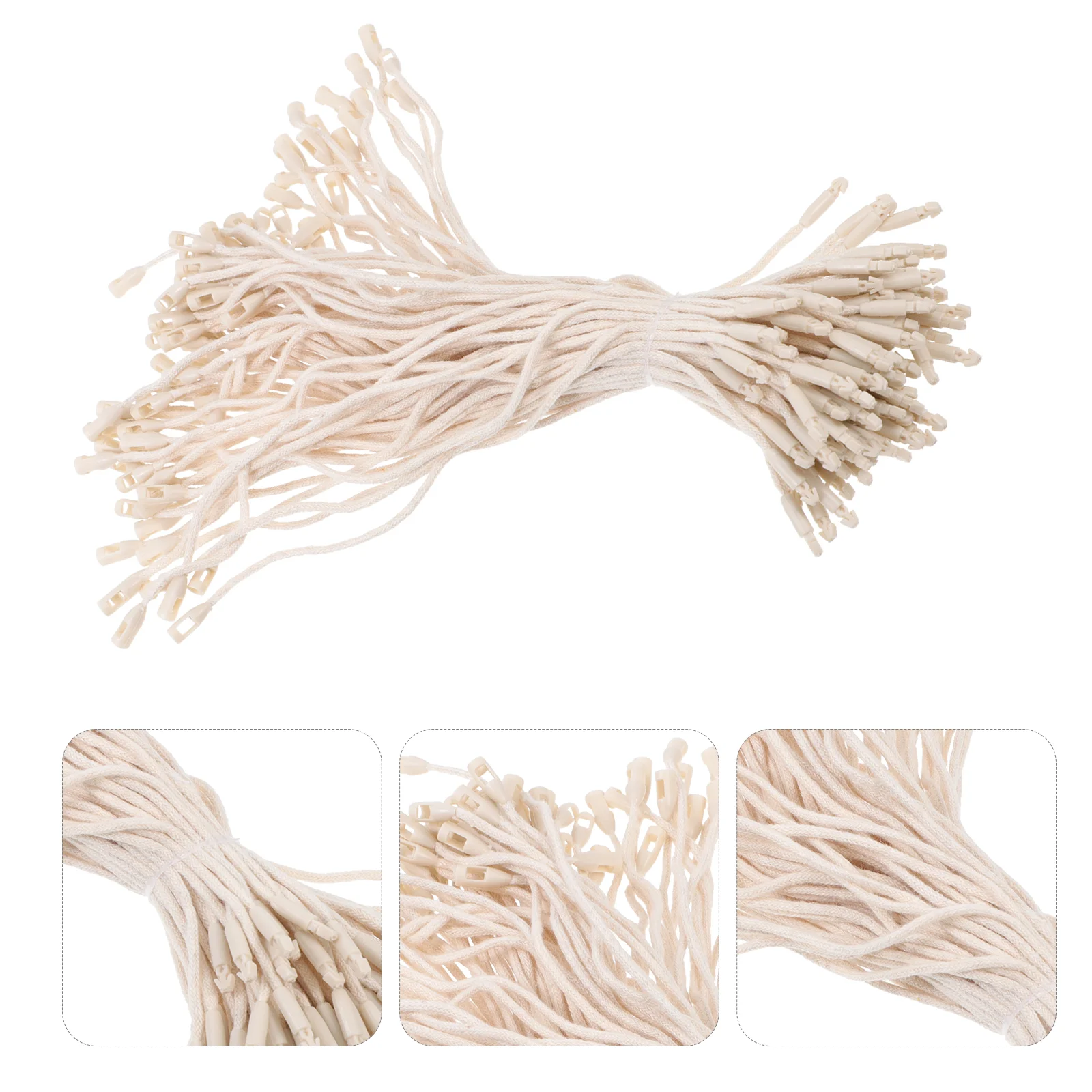 

1000 Pcs Gift Labels Hang Tag Lanyard Cotton Fasteners Clasp Hanging Rope Garment Hanger Ropes Cord Bullet