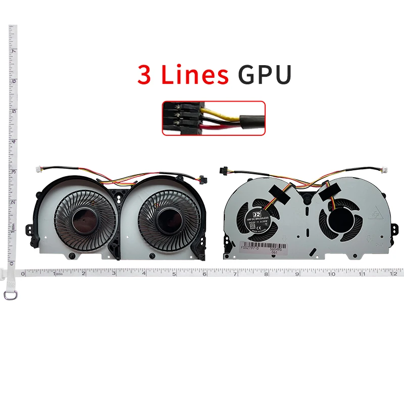 NUOVA Ventola Della CPU & GPU FAN PER Clevo P950 P950HR P950ER - Foto 2