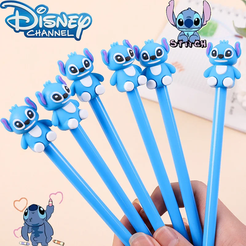 

Гелевая ручка с мультяшным рисунком Disney Stitch, принадлежности для аниме, шариковая ручка, школьные и офисные принадлежности для письма, гелевые ручки