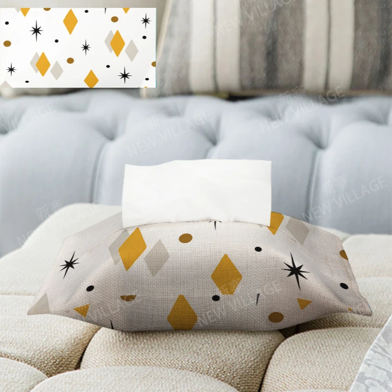 Home decor boho fabric tissue box car tissue holder cover box Textiles cloth storage bag nordic wipes dispenser