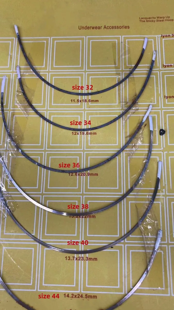 Stainless Steel Shaping Lacquer Handmade Underwire Bra Making Supply 6 Pair
