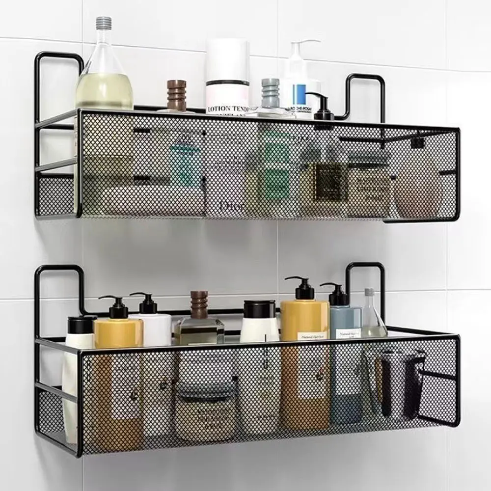 Self-Adhesive Shower Shelf Bathroom Caddy Kitchen Storage Rack Organizer