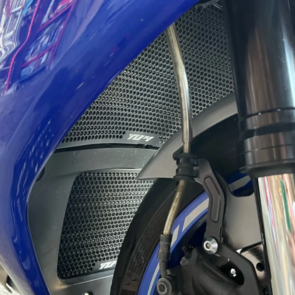 

2024 2023 Motorcycle Radiator Grille Guard Cover For Yamaha YZFR1M YZF R1 R1M YZF-R1 YZFR1 2015-2021 2022 Oil Cooler Protector
