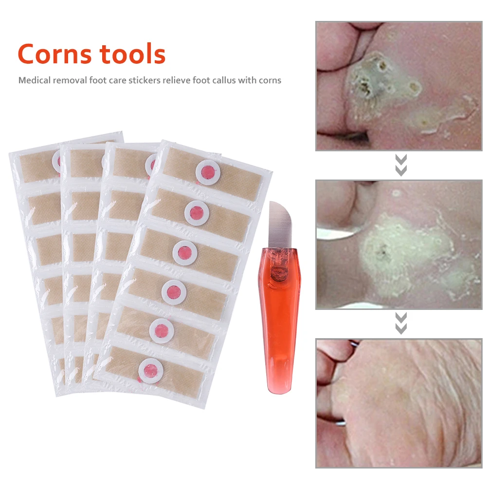 24pcs Foot Callus Patch Medical Non-wovens Feet Corn Removal Toe Protector Corns Remover Tool Unisex Foot Care Products