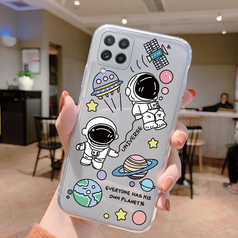 Clear Shockproof Cartoon Cute Silicone Phone Cover - Transparent