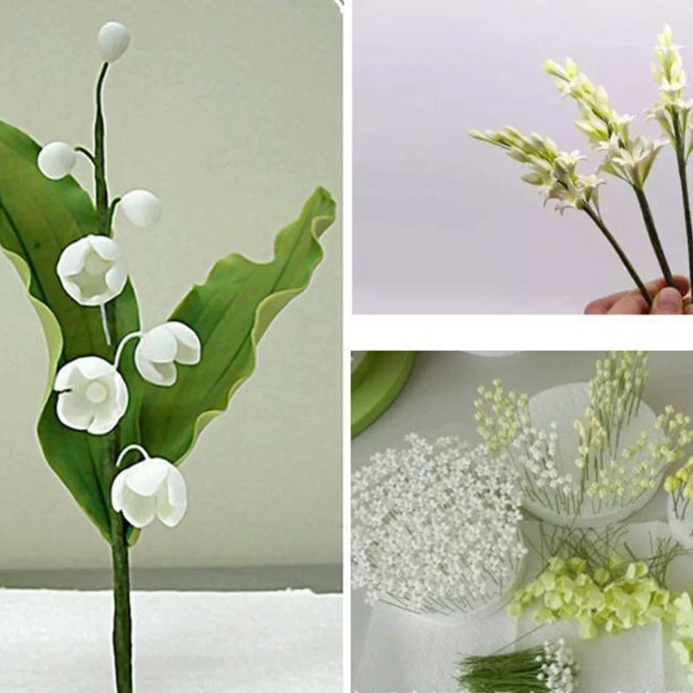 100PCS/Set #20 #26 Paper Floral Wire 40cm Long for DIY Nylon Stocking Flower Branche Making