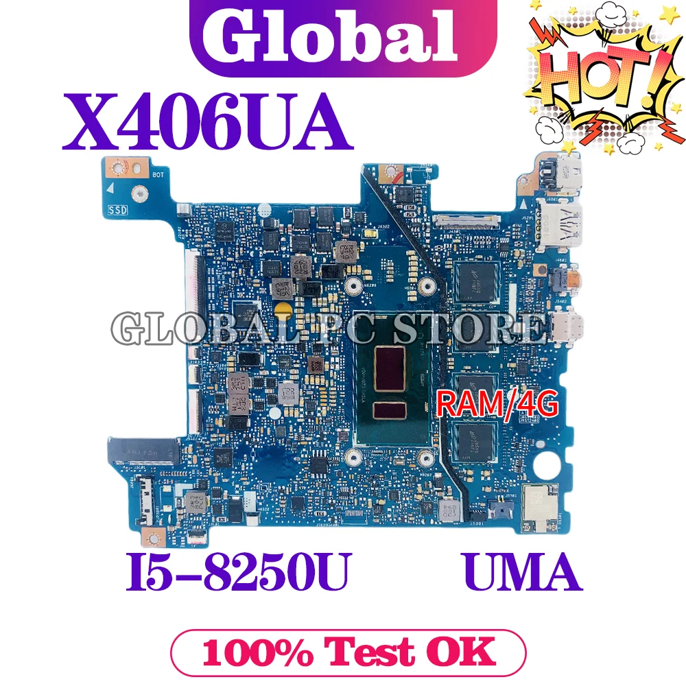 Оригинальная материнская плата KEFU X406UA для ASUS VIVOBOOK S406 S406U V406U X406U x406moар ноутбука со
