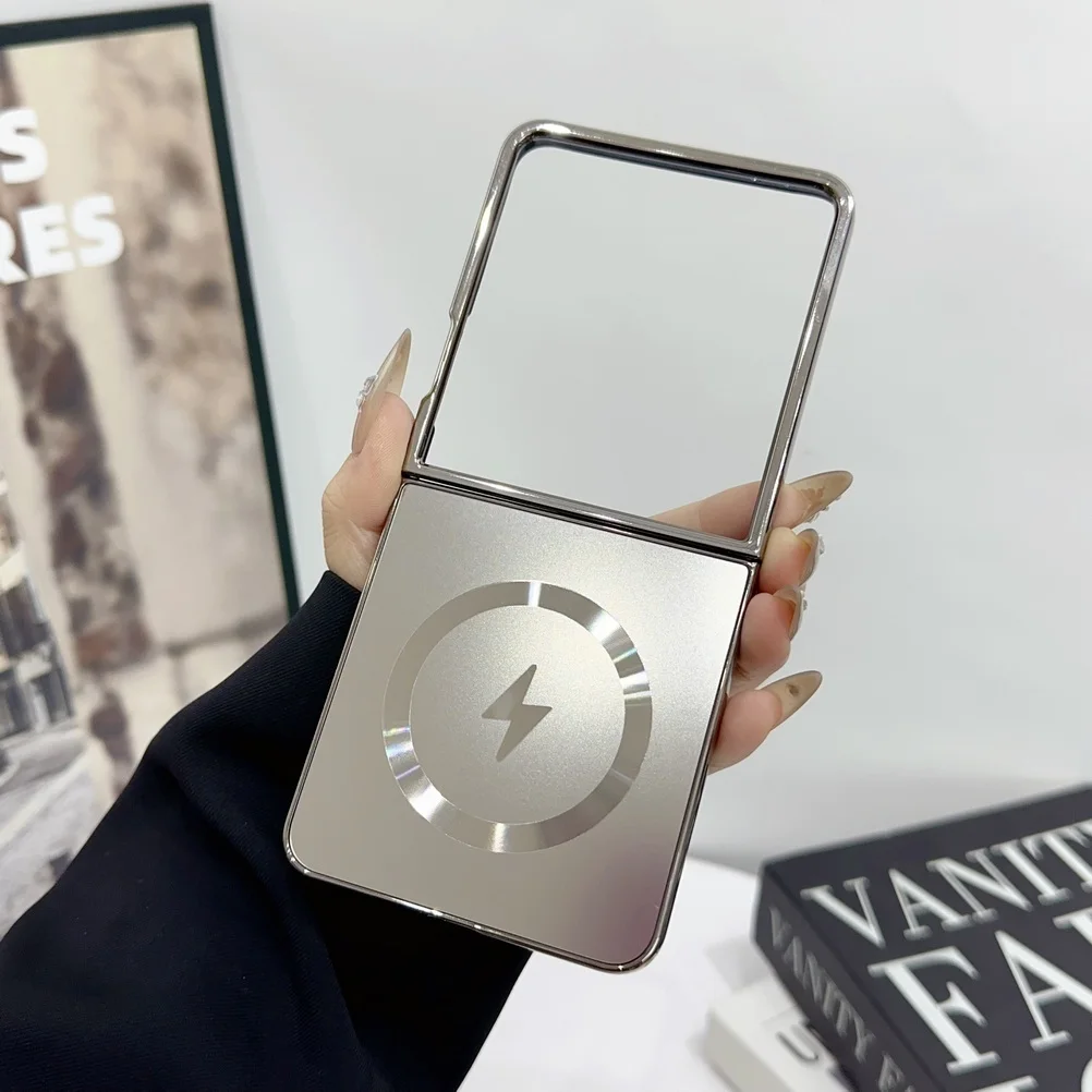 Matte Plated Acrylic Back Panel with Magnetic Ring Case and Camera Protection
