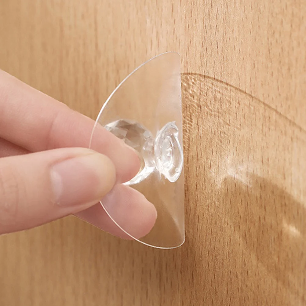 

6 Pcs Invisible Cabinet Door Handle Dresser Stick on Handles Drawer Knobs Cupboard Adhesive Pu