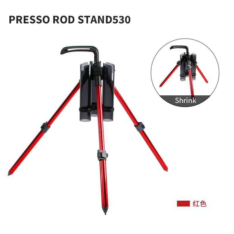 Portable Fishing Rod Support Tripod with Lure Box and Accessory Holder