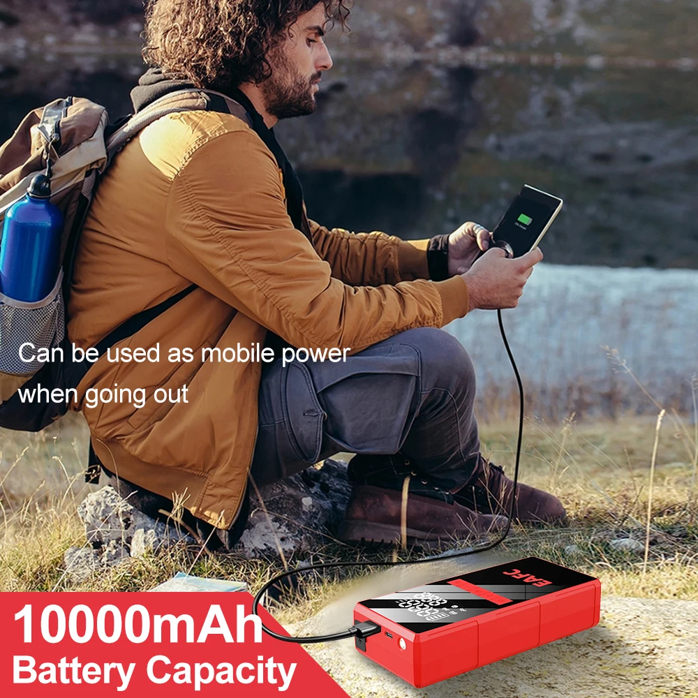 4 IN 1 Car Jump Starter Portable Power Bank Air Compressor 150PSI Tire Inflator Auto Portable Battery Starter Emergency Boosters car jump starter jump starter