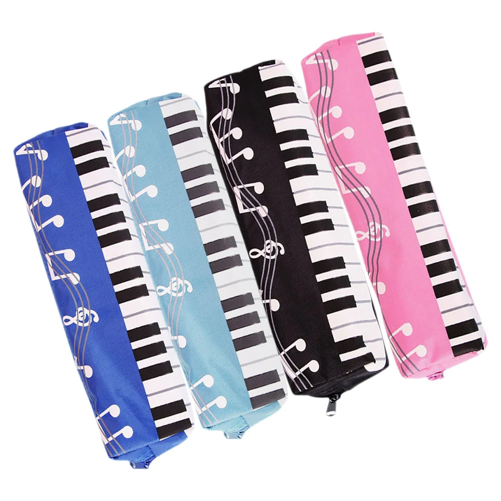 

Piano Pencil Bag Oxford Cloth Pencil Bags Zipper Pen Bag Music Themed Pencil Bag