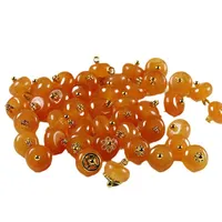 10mm orange natural stone button National style retro new Chinese Tang dress Hanfu button abacus bead jade button 1