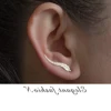 Boucles d'oreilles en forme de feuille pour femmes, 1 paire, dorées, faites à la main, délicates, Chic, manchette sur chenilles, bijoux pour un usage quotidien, Occasions formelles