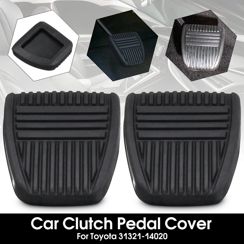 1pc Black Brake Clutch Pedal Pad Rubber Cover Trans Vehicles For Toyota