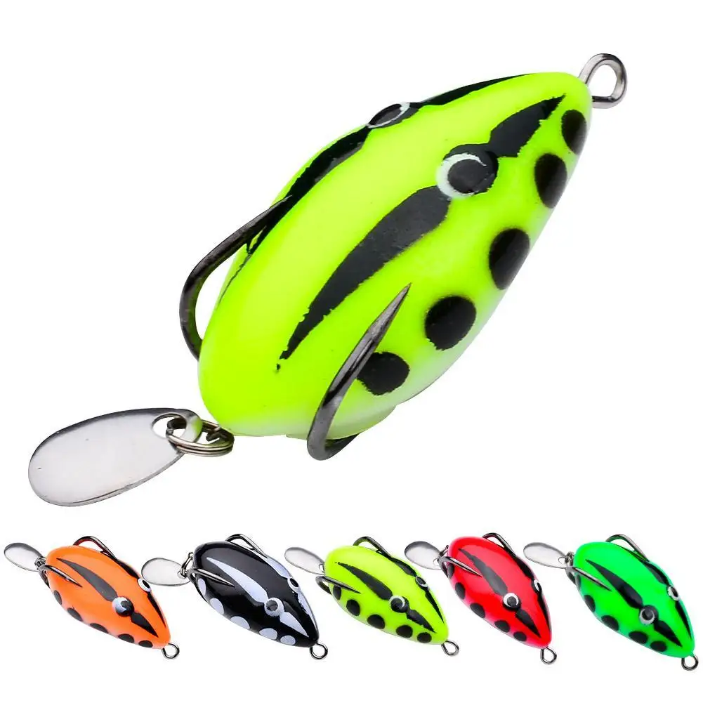 

1pcs Fishing Frog Lure with Hooks Soft PVC Silicone Lifelike Artificial Lure Blackfish Bass Pike Trout Bait False Fishing Tools