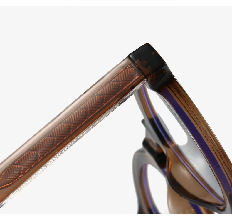 Retro Mode Runde Brille Rahmen Männer TR90 Metall Kern Ins Cool Anti Blau Licht Optische Gläser Farbe Patchwork Brillen – Detail 6
