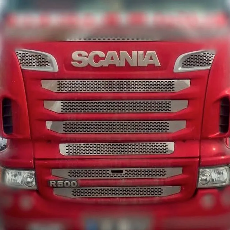 Scania-/R500 Narrow Perforated Grill Chrome Without Sensor WNSC119 true rms hall perforated current transmitter ac dc input 100a 500a current sensor 31mm size current transducer