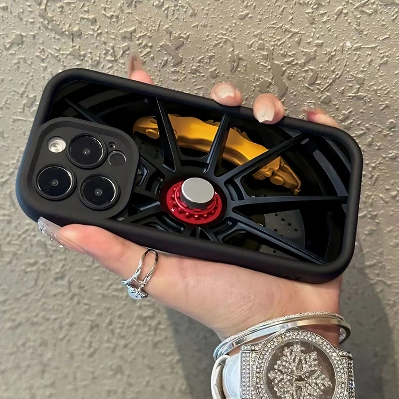 Sleek Car Tire Pattern Shockproof Soft Silicone Phone Case