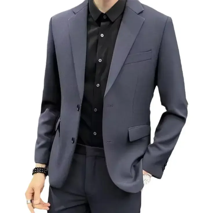 Men Suits Jackets Men's New Fall Winter Hong Kong Style Business Slim Fit Suit Jacket Professional Marriage Formal Western-style Clothes