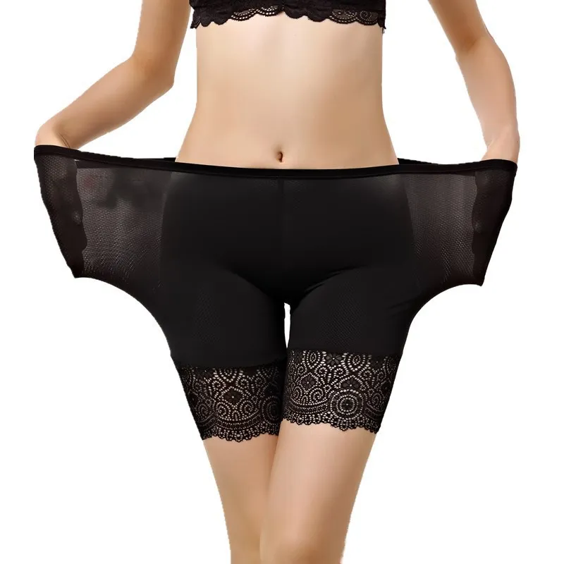 Calzoncillos De Encaje Para Mujer - Bóxer Corto Antirrozaduras, Cintura Elástica, Ideal Debajo De Faldas O Vestidos, Pack De 3 Colores